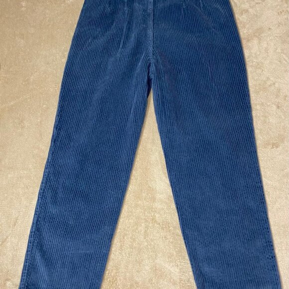 Abercrombie & Fitch Blue Corduroy High Waisted Pants with Belt Size 2 - Picture 4 of 7